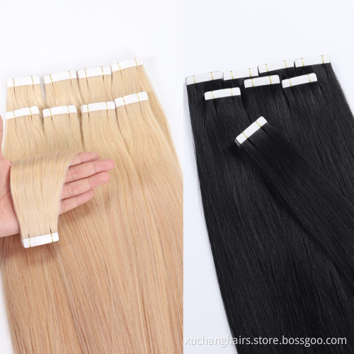 wholesale straight virgin real hair extensions tape in hair remy cuticle aligned natural hair extension human vendors
